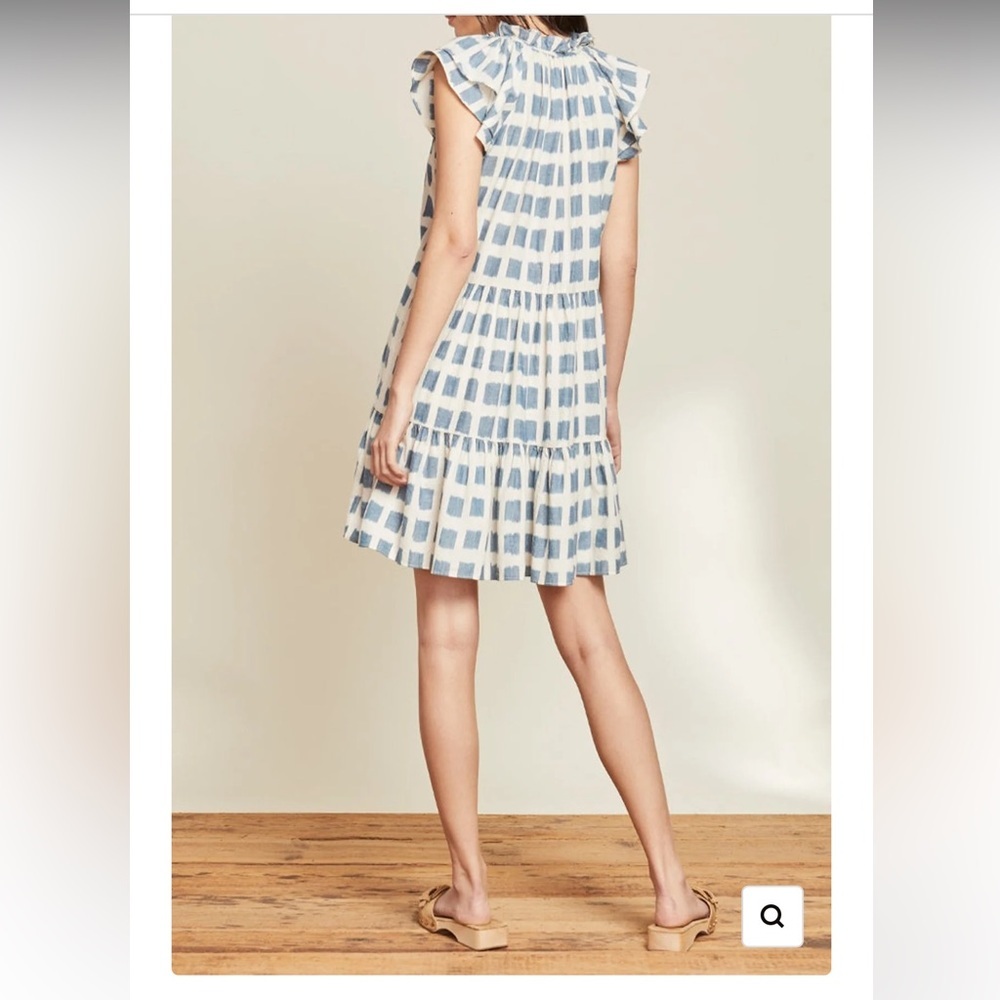 VERONICA BEARD Zee Ikat Dress in Ecru Multi - Picture 4 of 9
